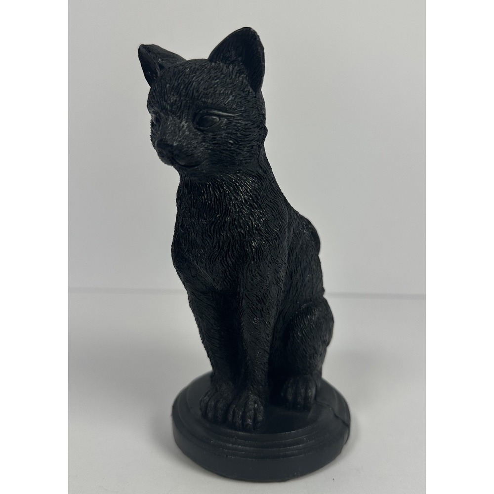 Ashland Halloween Black Cat Taper‎ Candle Holder Resin Gothic Spooky Decor 6 In